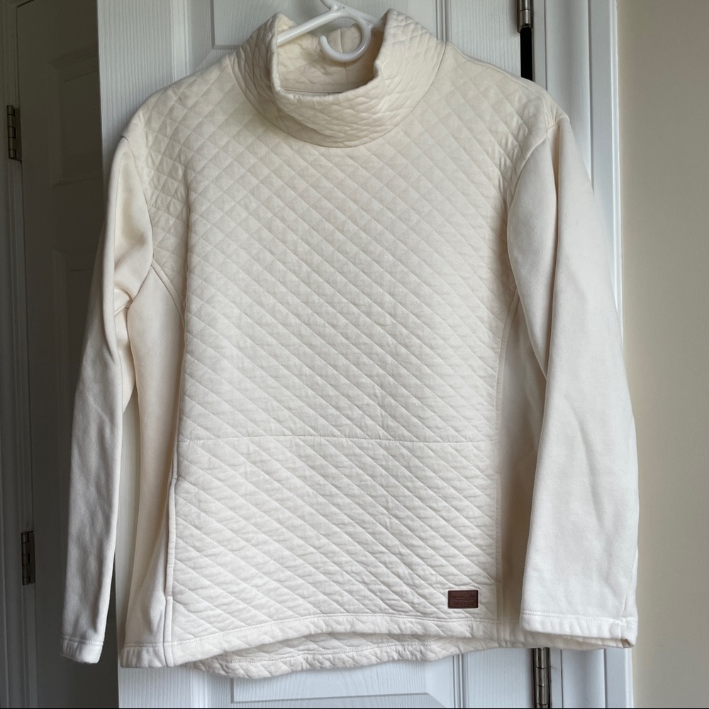 L.L. Bean mock neck quilted pullover sweatshirt